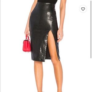 Revolve superdown jezabel faux leather skirt